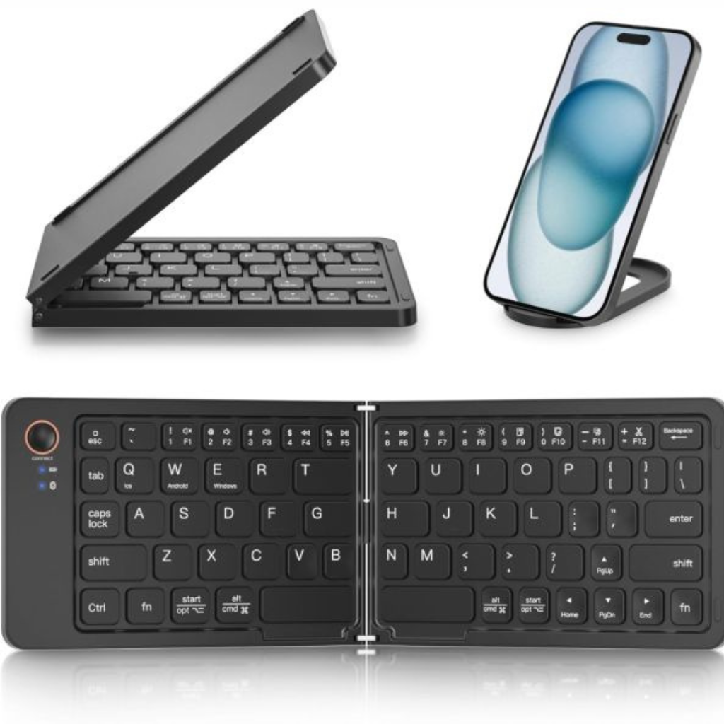 GearUP B023 Rechargeable Ultra Slim Folding Pocket Bluetooth Keyboard