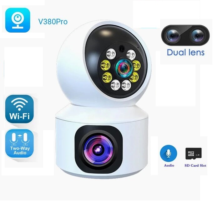 V380 Full Color 3MP Dual Lens Wi-fi Camera